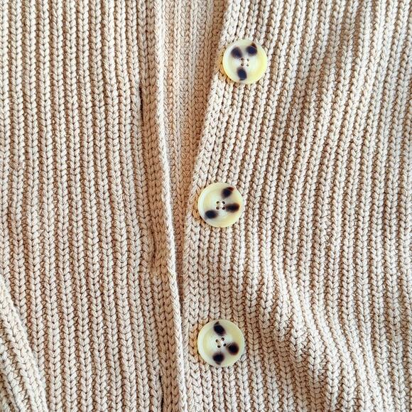 Free People “Swim Too Deep” Cardigan | Almond | Size Small | Cozy Oversized Knit - Picture 4 of 12